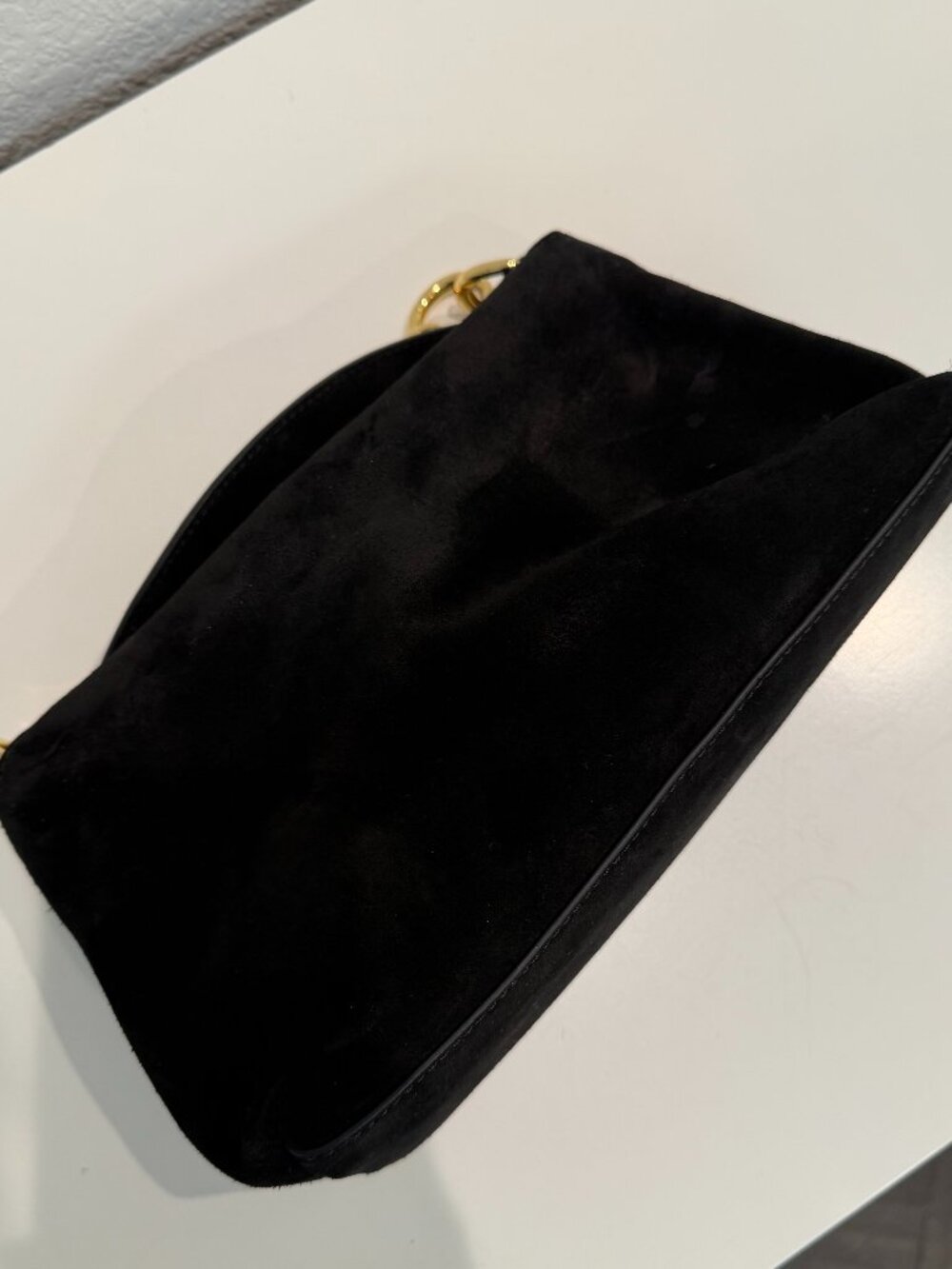 J.crew Berkeley Small Shoulder Bag Black Suede - Picture 4 of 10